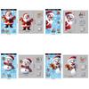 4 Sheets Removable Static Christmas Static Cling Decal Xmas Party Door Stickers  Party Supplies