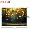 2D Sparkling Gold Clover Backdrop, St. Patrick's Day Photo Booth Decor