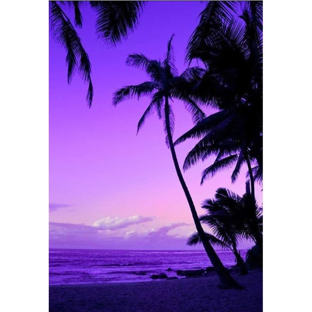 5D DIY Diamond Painting Full Round Landscape Sunset Seaside Kit Diamond Embroidery Mosaic Art Picture of Rhinestones Home Decor