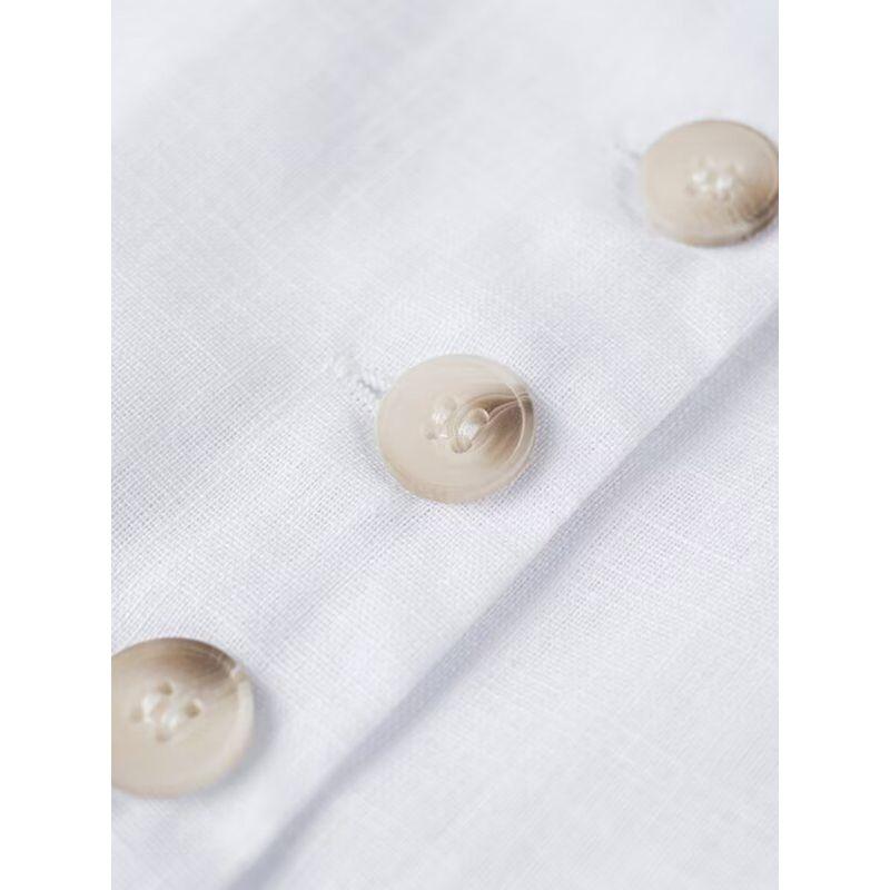 Kaslead New Arrival Women's Clothing Fashion Style Fashion All-Match Button Design round Neck Vest Top