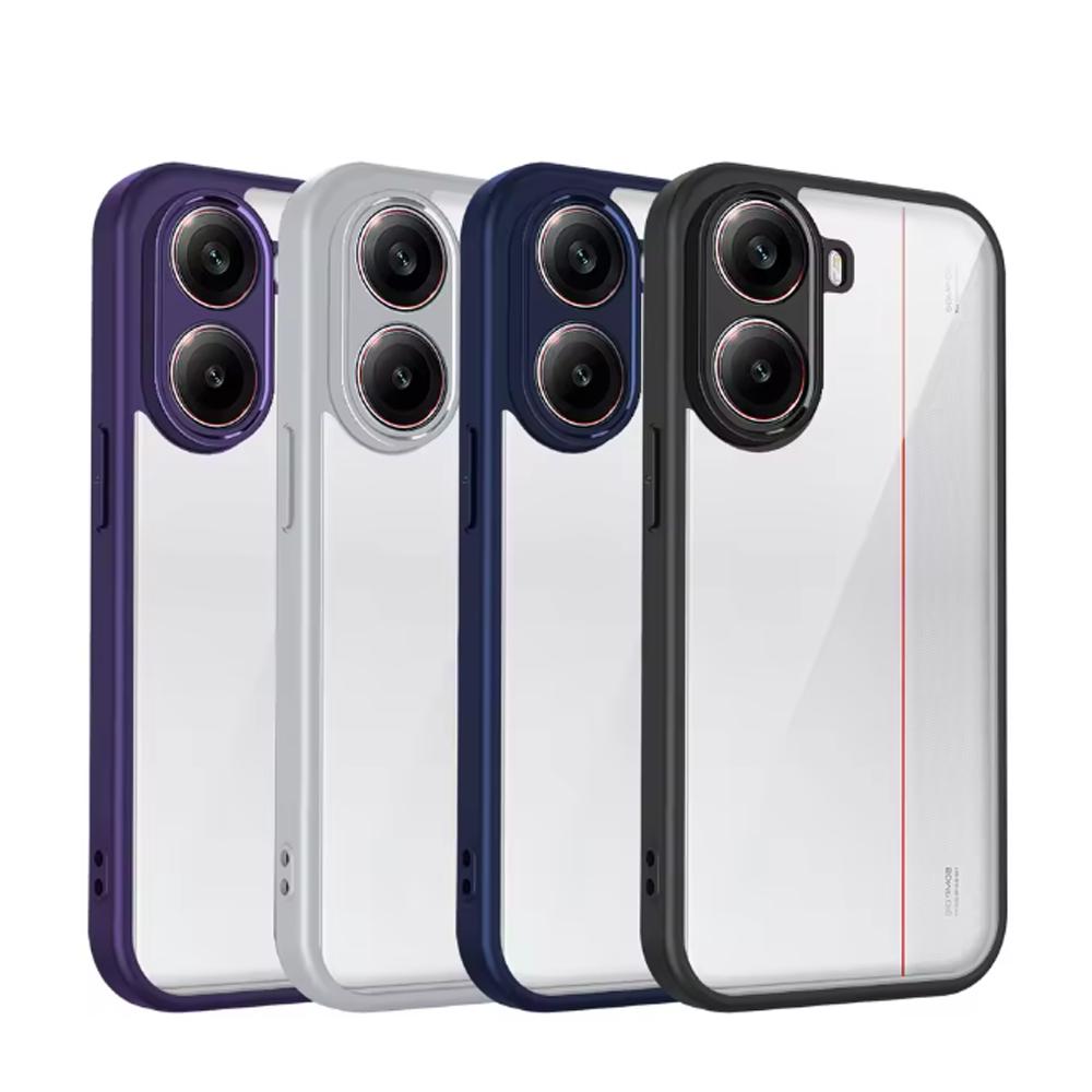 Transparent Silicone Case For Xiaomi Poco M7 Poco M7 Pro M7Plus M7Pro 5G X7 Pro Phone Case Bumper Shockproof Clear PC Back Cover