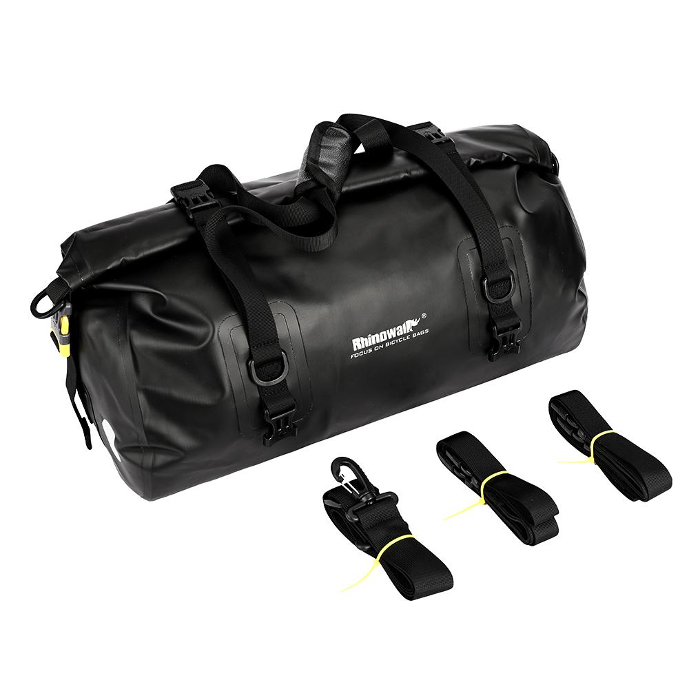 Rhinowalk Bike Rear Seat Bag Waterproof 20L Big Capacity Rear Rack Pannier Shoulder Bags Gym Bag For Mtb Road Bicycle Cycling чёрный