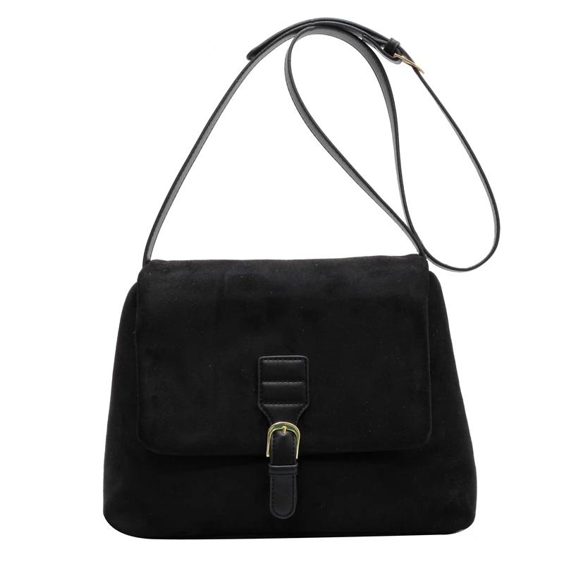 

Hasp PU Women s Shoulder Bags Ladies Bags Sale 2026 High Quality New Solid Satchels Sewing Thread Wallet Bolsas Femininas чёрный