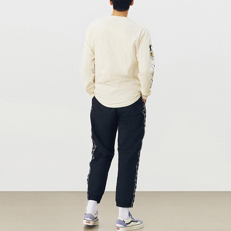 Vans Micro Dazed Egg Fun Print Casual Round Neck Long Sleeve Drop Shoulder T-Shirt Unisex T-Shirt Off-White VN0A5E3LZ6K