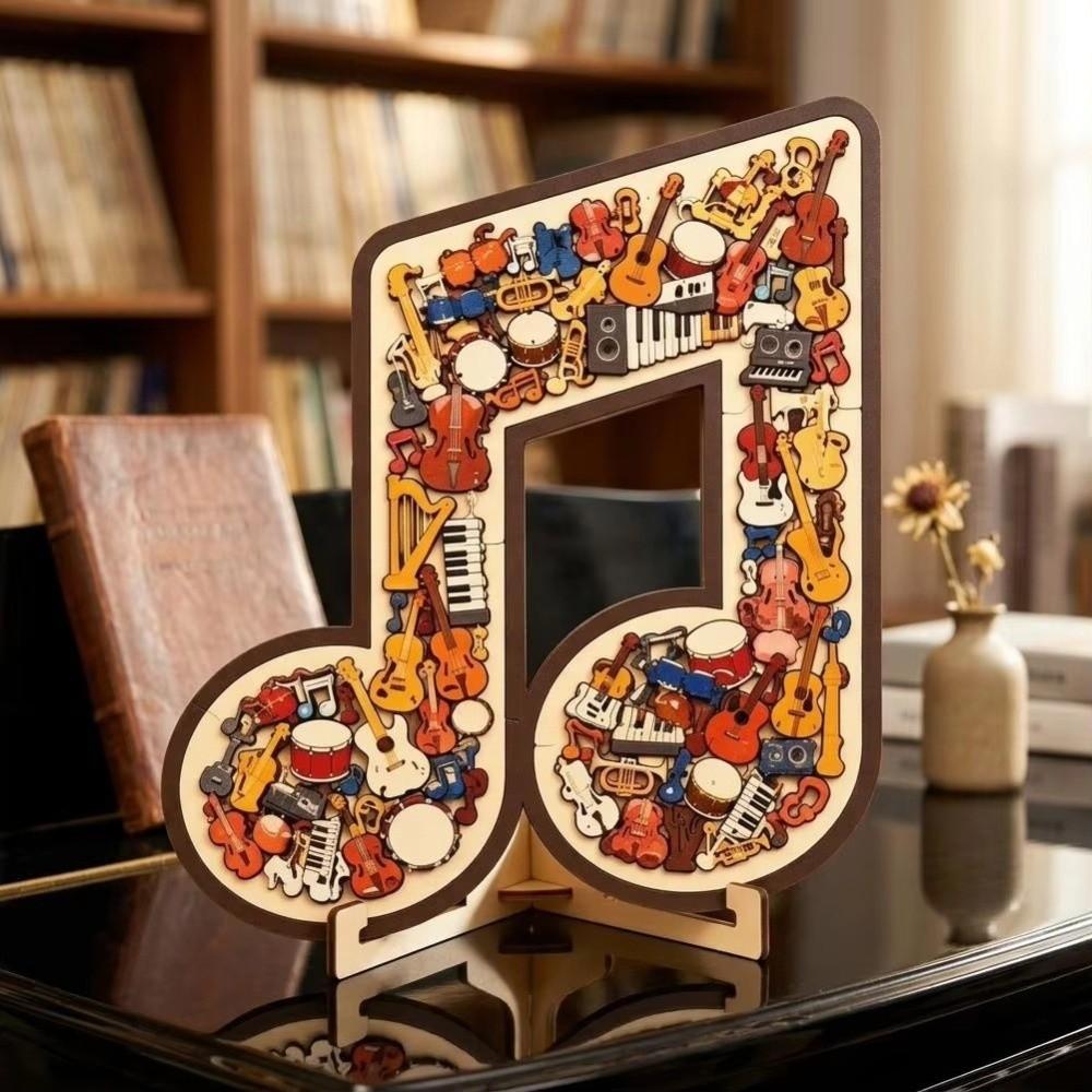 Instrument Print Musical Note Jigsaw Puzzle Irregular Musical Note Puzzle  Desktop Decor