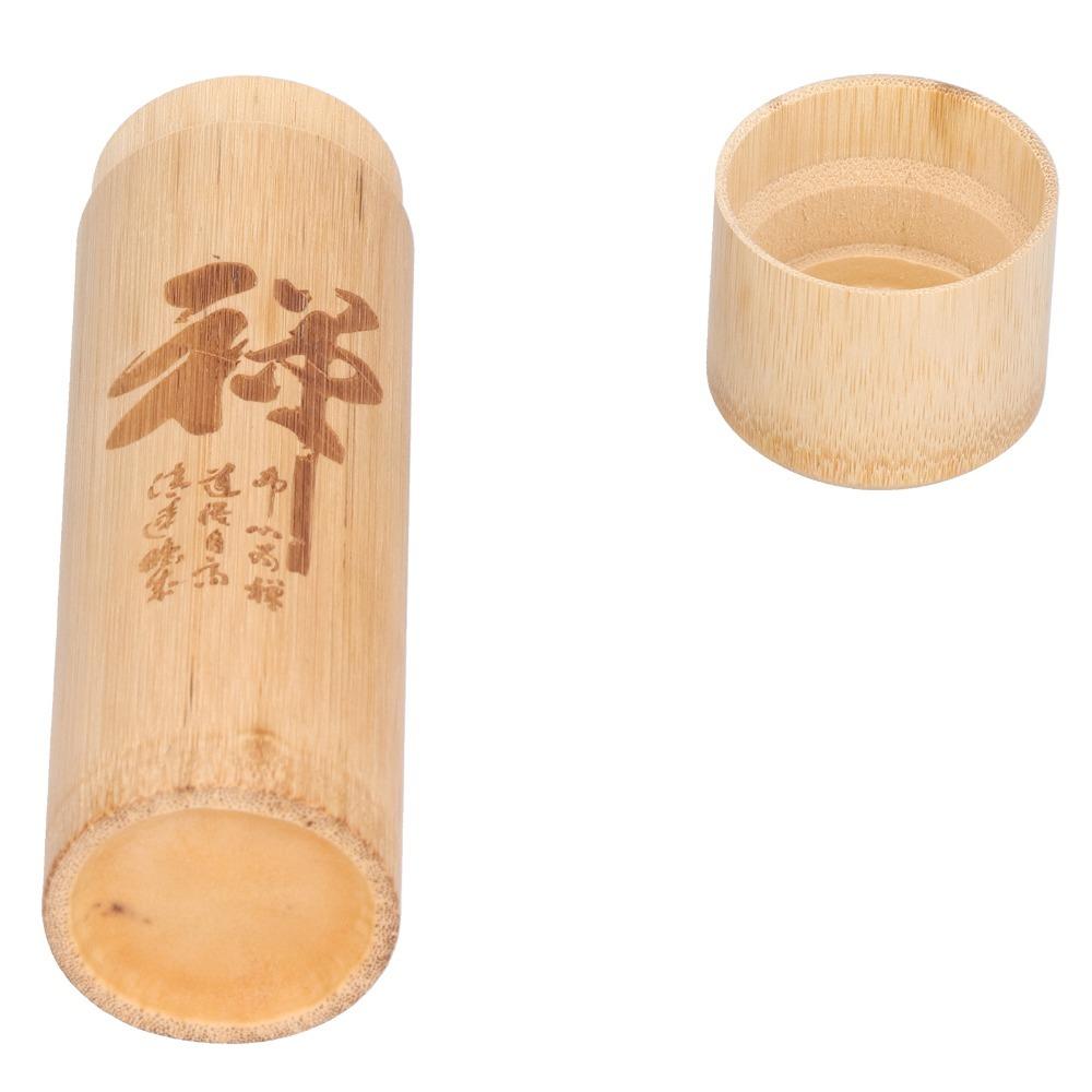 Bamboo Material Bamboo Tea Canister Loose Leaf Portable Tea Box Bamboo Tea Jar  Tea Storage