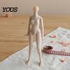 Articulated Female Body 1/6 Scale Doll with 3 Neck Adapters, 9.8-Inch Blank Action Figure Miniature Flexible Joint, for Custom Joint