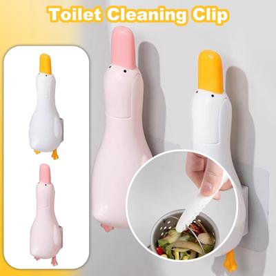 Roztomilá koupelnová sponka do vlasů, klip na čištění toalety, malý klip, multifunkční koupelnová sponka do vlasů, čisticí klip