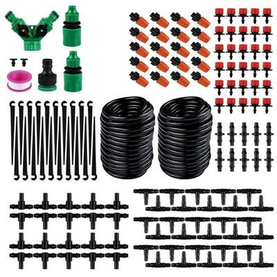 PLEAVIT Automatic Watering System with Spray Nozzles, Drip Irrigation Hose, 149-Piece Set for Gardening, Farming, and Agriculture