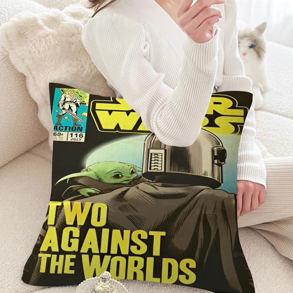 SStar WWars Pillow Case Cushion Cover Car Throw Pillow Case For Sofa Car Christmas Gift 40x40cm 45x45cm