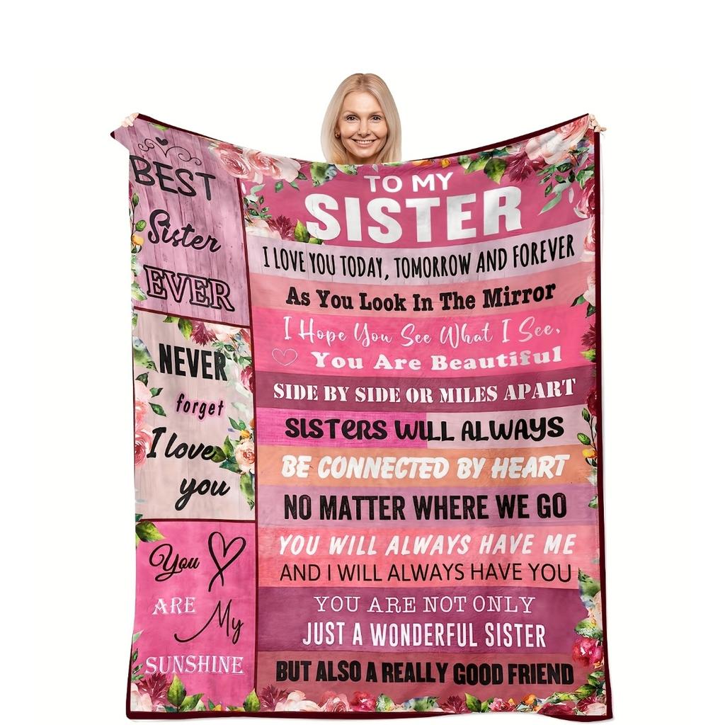 Sisterhood Theme Art Pattern Decorative Throw Blanket for Sofa, Bed, Living Room, and Home Decor Styling