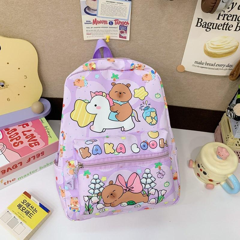 Children's schoolbag kindergarten baby schoolbag cartoon printing boys and girls versatile to reduce the burden of travel back