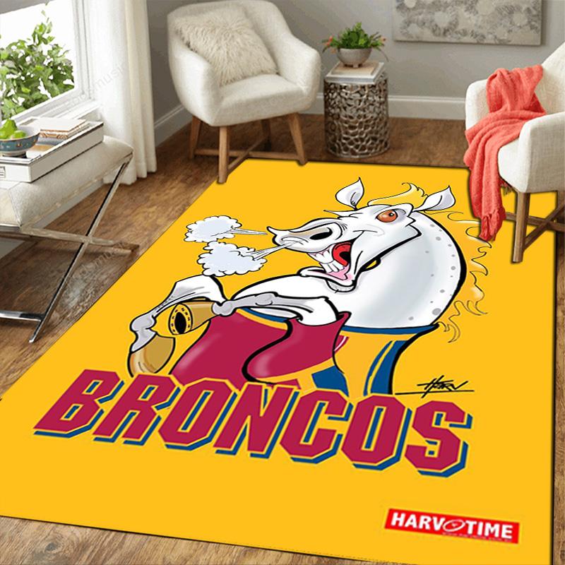 Broncos Pride Rug Floor Mat for Living Room or Bedroom Soft and Comfortable Carpet a Gift for Birthday and Holiday.PFF260912040