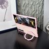 For Galaxy Z Fold 7 Case Triangle Pattern Leather Magnetic Suction 360° Rotation Metal Stand PC Screen Protection Frame Cover