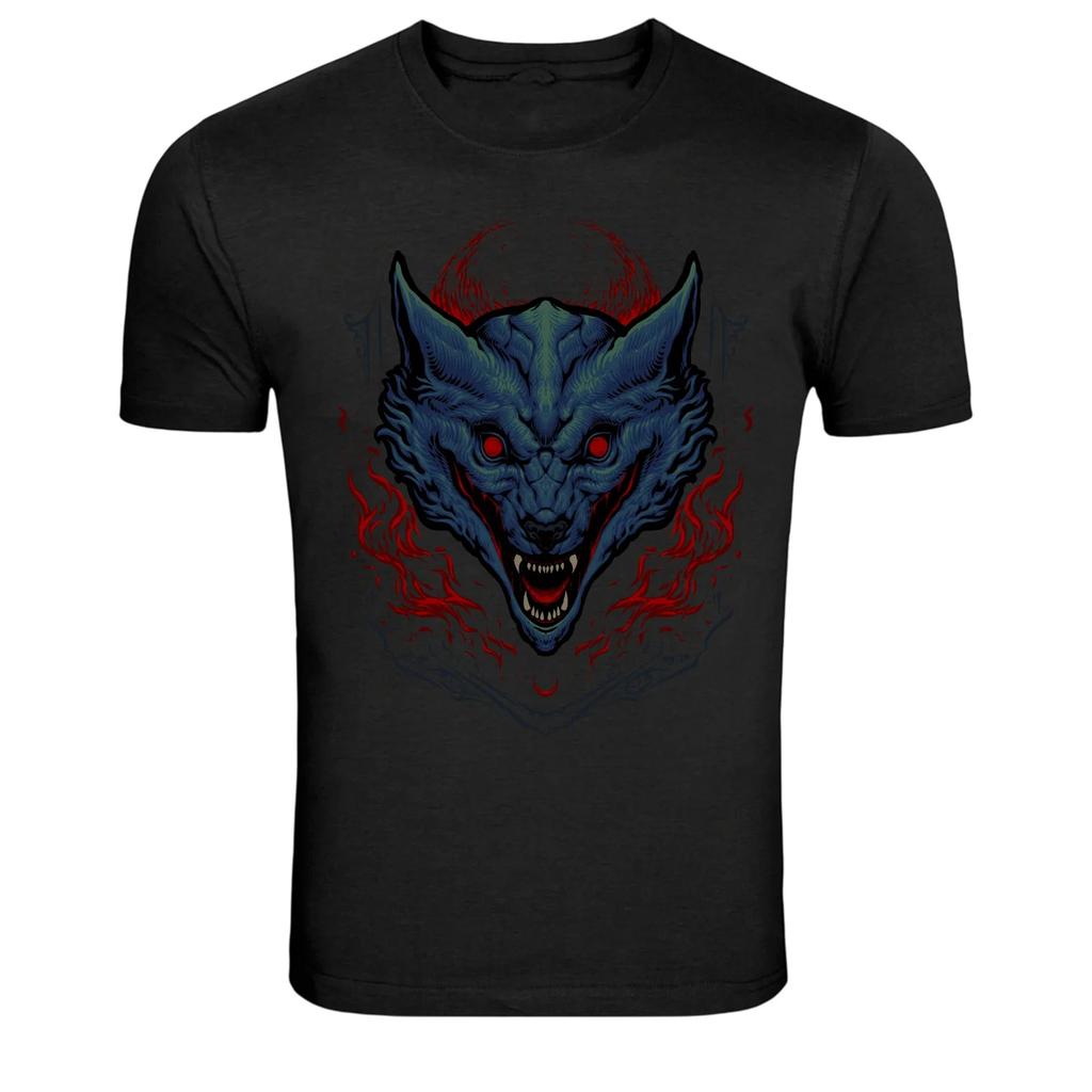Demon Bat Monster Head Dark Graphic T Shirt Gothic Tee
