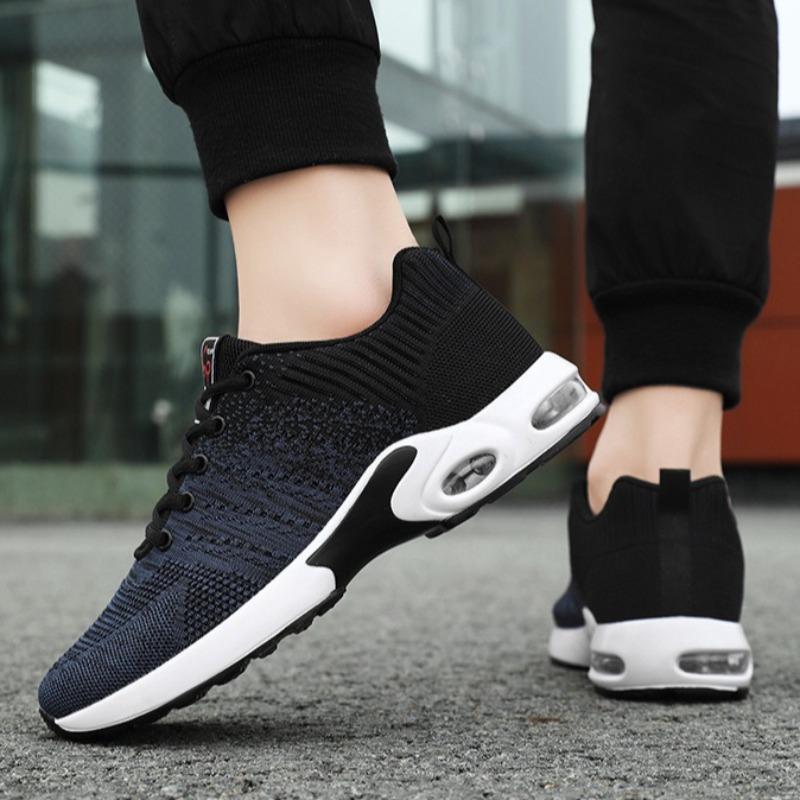 Men Breathable Shock Absorbing Running Shoes Lightweight Cushioned Athletic Sneakers