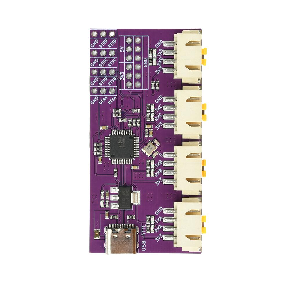 USB to 1/2/4/8 TTL Serial Communication Conversion Module High-Speed Ch348/344/342/Ch343 Chip  Type C