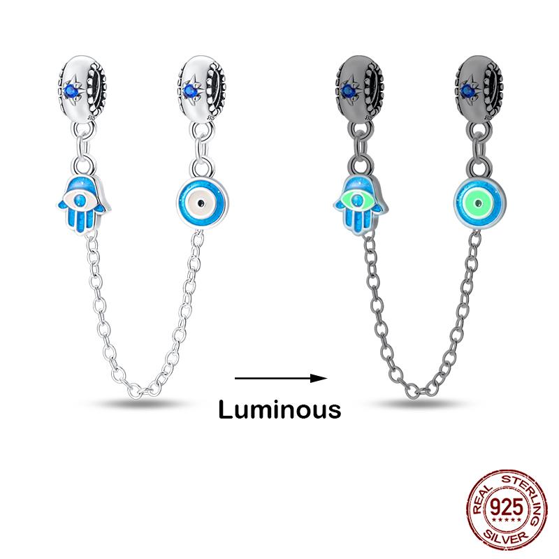 silver-plated Glow in the dark Firefly Honeybee Star Charms Beads Fit Qikaola Original Bracelets Fine DIY Jewelry Gift