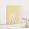 Flower Wall Art Canvas Print Natural Pastel Daisies Floral Illustration Poster Botanical Market Living Room Bedroom Decoration