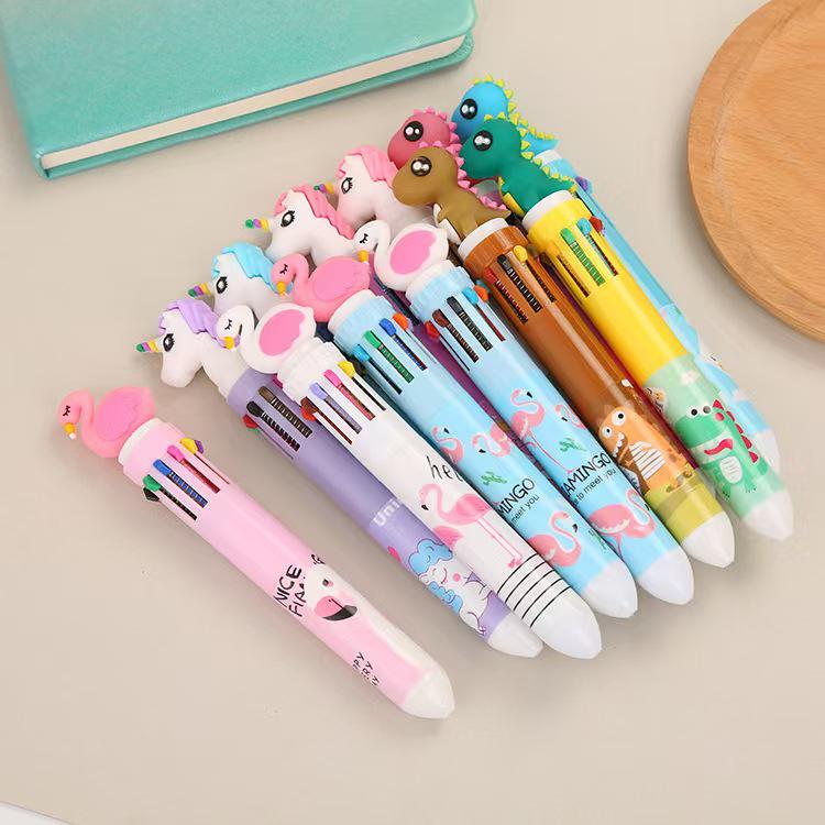 

Korean Ten-Color Heart Ballpoint Pen – Cartoon Style for Students and Doodling Ten-Color Ballpoint Pen, Random Colors