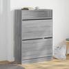 VidaXL Shoe Cabinet 2 Drop-Down Drawers Sonoma Grey 3214411