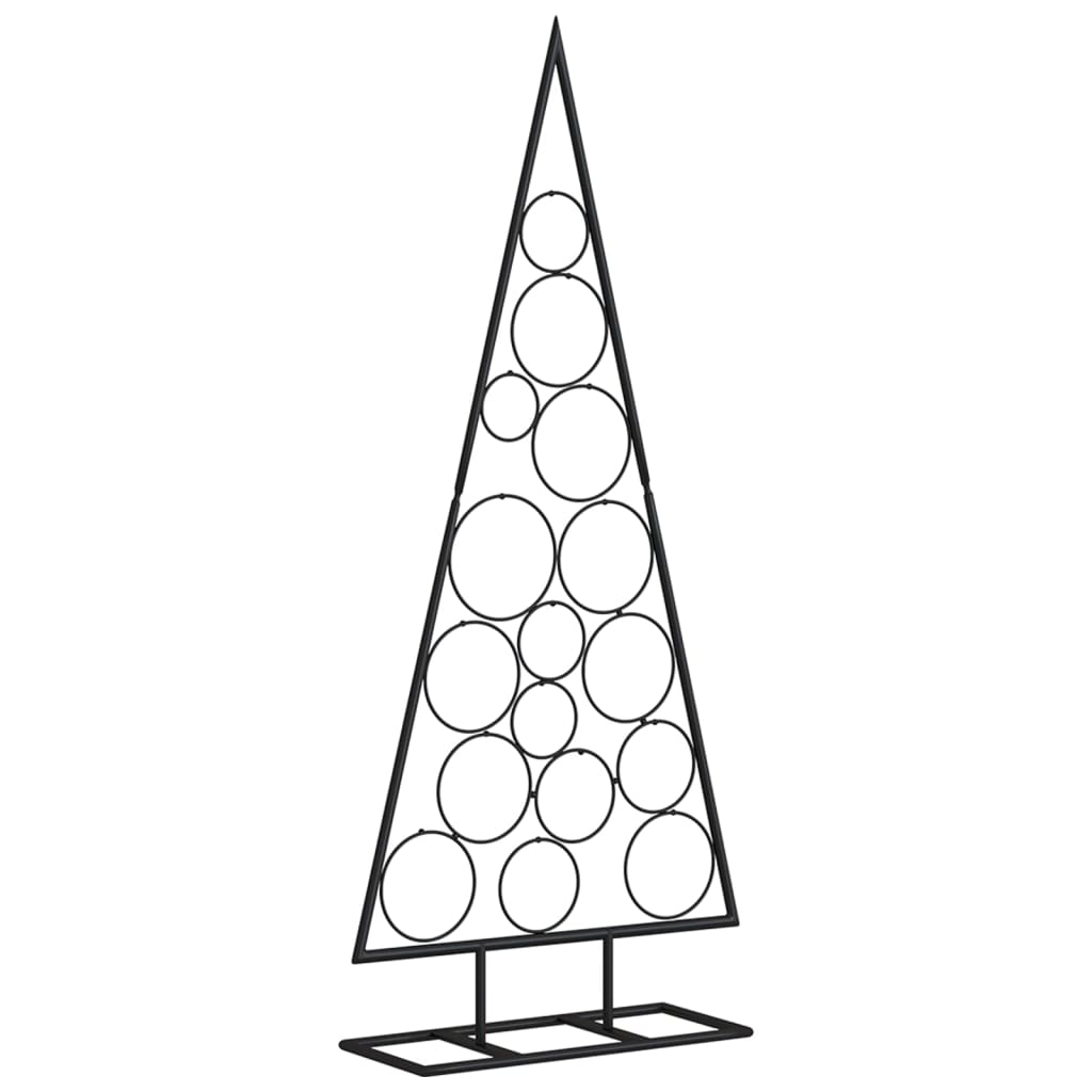 Metal Christmas Tree for Decorations Black 125 cm