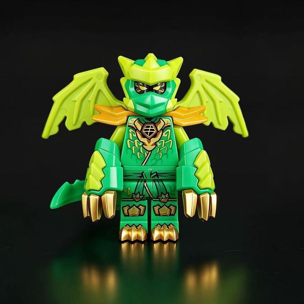 Divine Dragon Form: Two-Color Long Claws Brick Figure Set - Compatible Educational Toy for Boys