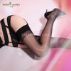 Aurora Belt Letter Style Glossy Sexy Suspender Stockings Silky Smooth Glossy Open Crotch Long Tube Socks 8205