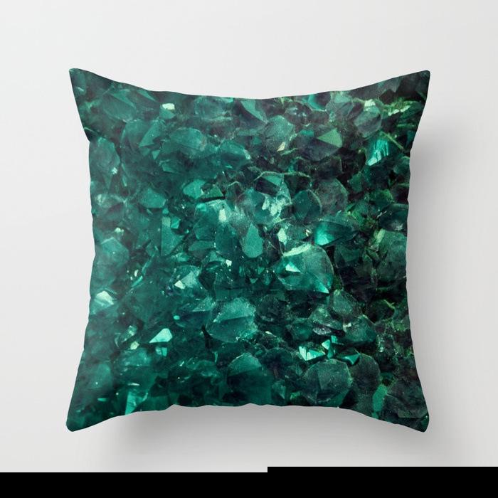 Simple Abstract Geometric Art Peach Leather Velvet Pillow, Fashionable and Comfortable Home Sofa Waist Cushion Pillow Cover