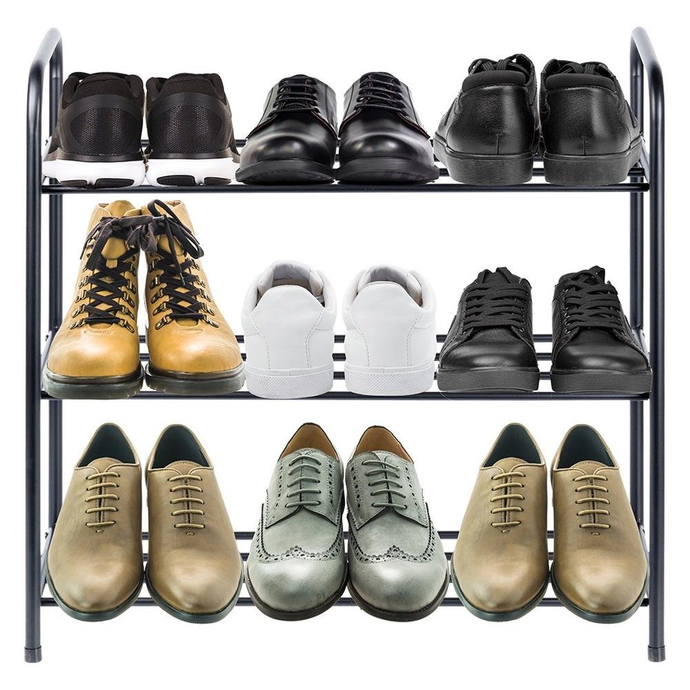 Shelf Shelf Shoes Footwear Cabinet Organizer Stand Metal 3-level Storey