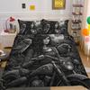 Beauty Skull Printed Comforter Cover Set Twin Size Polyester Home Bedclothes Highend Soft Duvet Cover Set