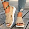 Open Toe Thick Bottom Casual Sleeve Sandals Low Heel Women's Shoes Large Size