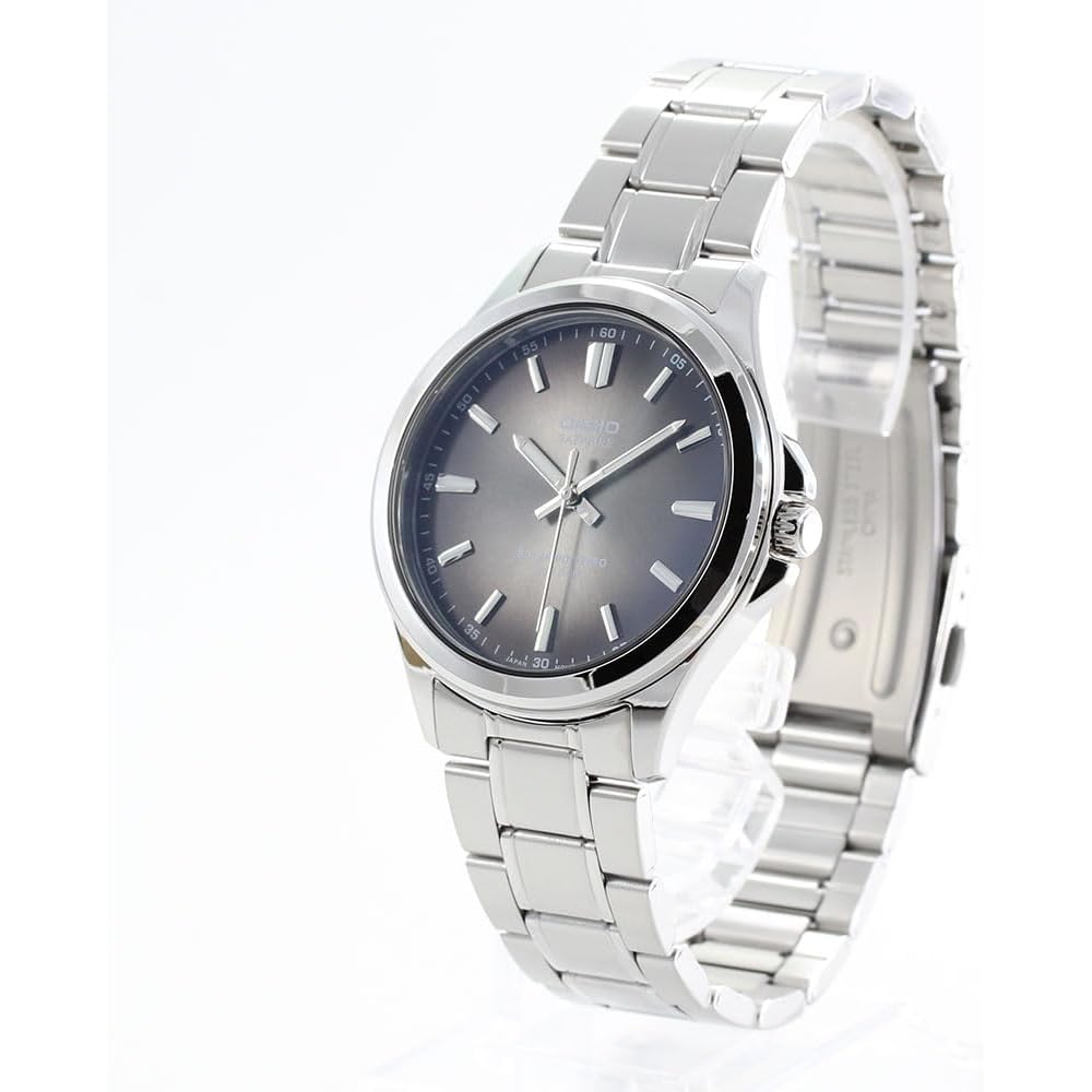 Casio Standard MTS-RS100D-1A Analog Solar Men's Watch Stainless Steel Band Water Resistant
