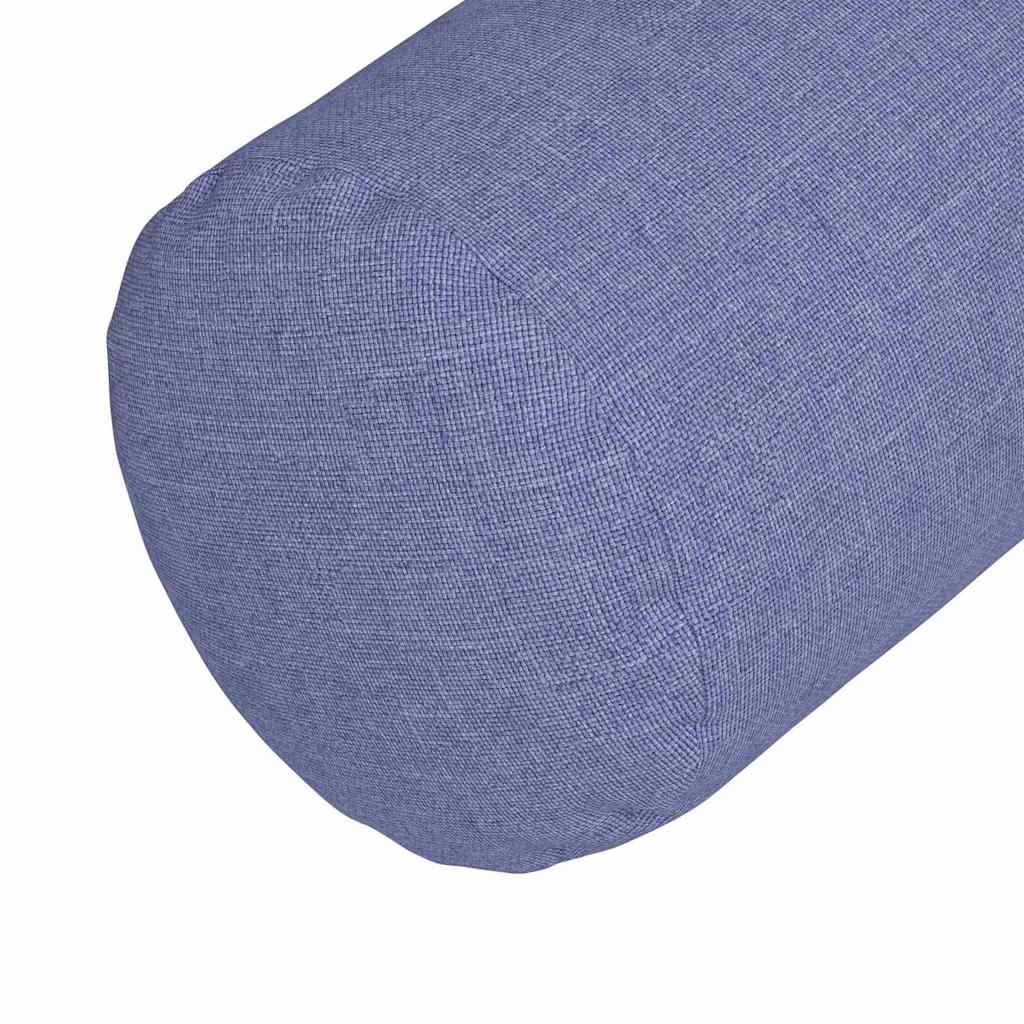 Bolster Cushions 2 pcs Denim Blue Ø 15 x 40 cm Fabric