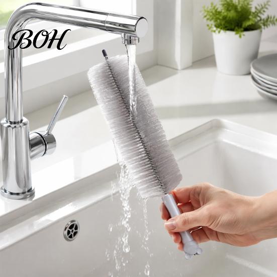 Extendable Duster for High Ceilings Bendable Cleaning Brush, Washable Dust with Flexible Head, Reusable Brush Curtains Effective Lightweight