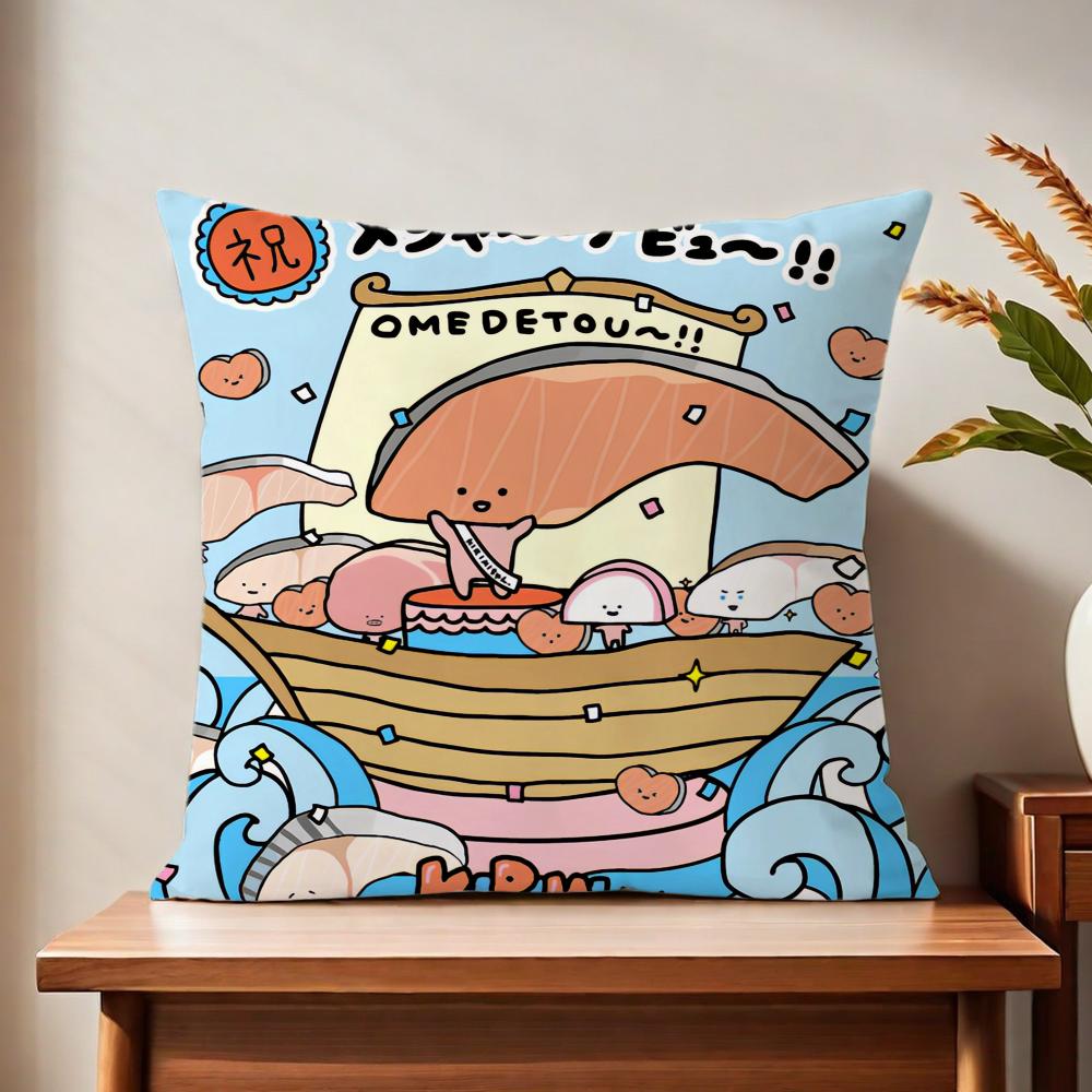 KkIRIMIanime cchan cushion cover For Pillow Printing Sofa Decoration Home Car Room Coffee Shop Office Nordic Simplicity