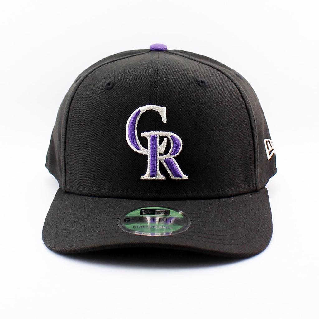 9SEVENTY Stretch Snapback Cap Colorado Rockies MLB Player Replica Stretch Snapback Cap Black Colorado Rockies Major League Baseball Cap Unisex 970SS