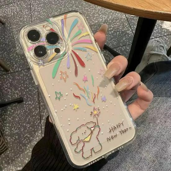 Space Shell Firework Case for Apple iPhone 17 Pro Max/16: Transparent, Drop-proof, Suitable for 14/15/15 Pro.