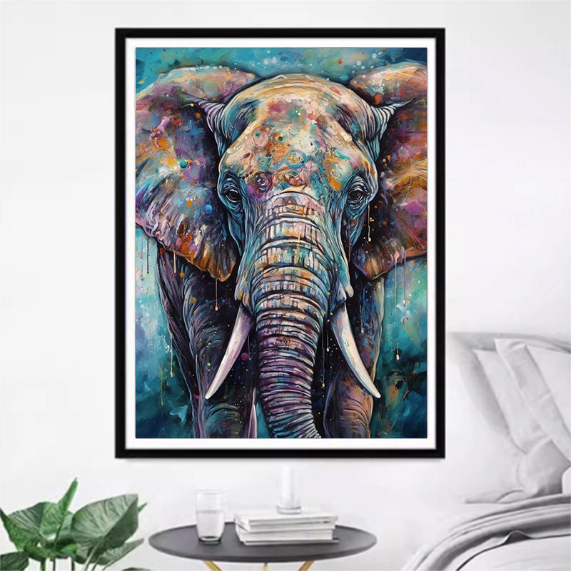 5d DIY Diamond Painting Cross Stitch Watercolor Elephant Animals Diamond Embroidery Mosaic Full Round Drill Home Decor Arts