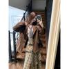 Fancy Elegant Outfit Retro Suede Suit Jacket Long-Sleeved Women's Autumn Stylish Skirt Three-Piece Suit