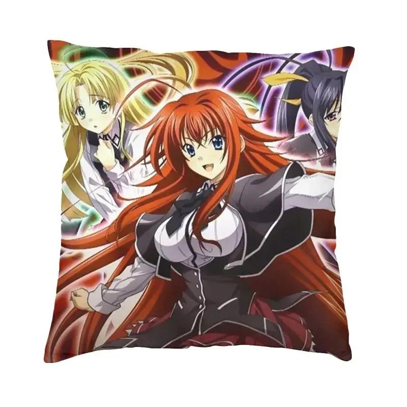 Sexy dívka Rias Gremory High School DxD Povlak na polštář 45x45 Domácí dekorativní 3D tisk Povlak na dekorační polštář na pohovku Oboustranný