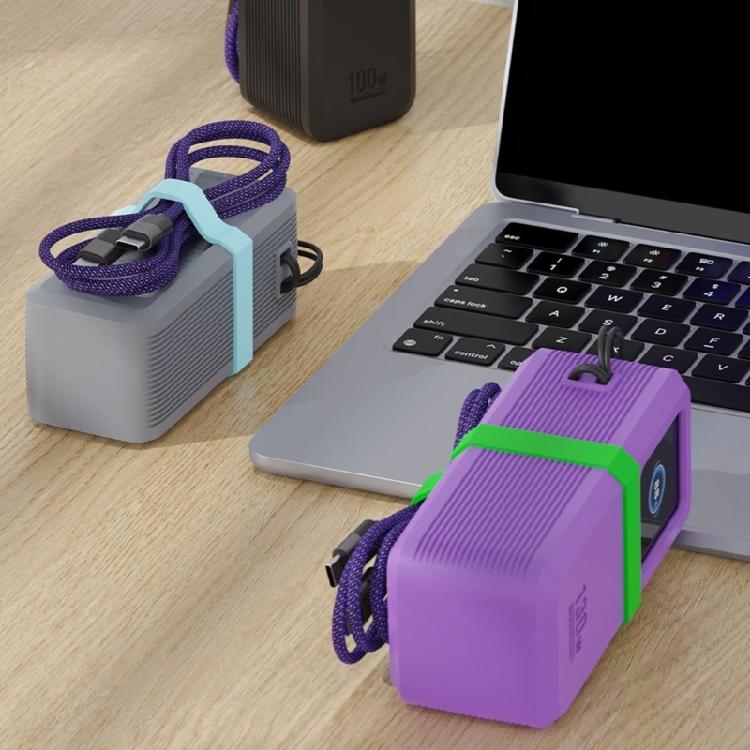 Shockproof Silicone Case for 130W/100W 20000mAh Energy Bank Fast Charging Cable Organizers Storage Case Silicone Guard