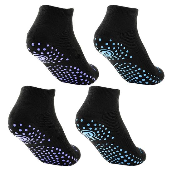 2 paia di calzini da yoga antiscivolo, calzini corti in cotone morbido e traspirante, calzini da danza professionale, da balletto, da pilates, fitness, da donna, sportivi, con grip