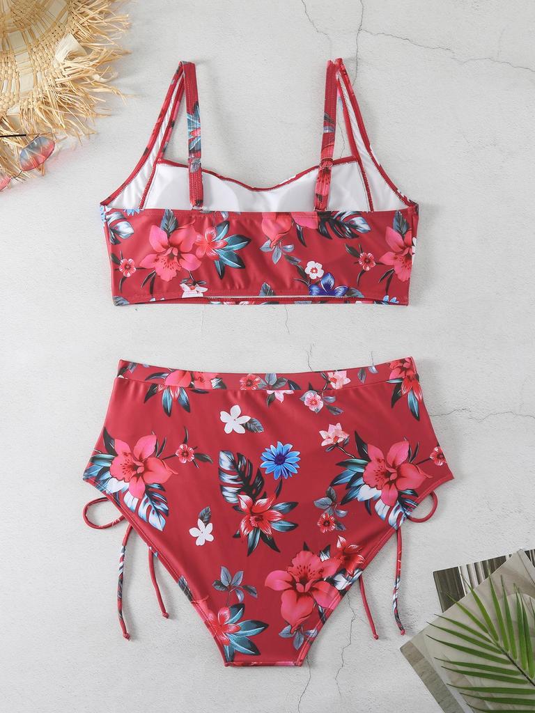 2025 Europäische & Amerikanische Große Größen Sexy Print Bikini Bademode für Strandurlaube