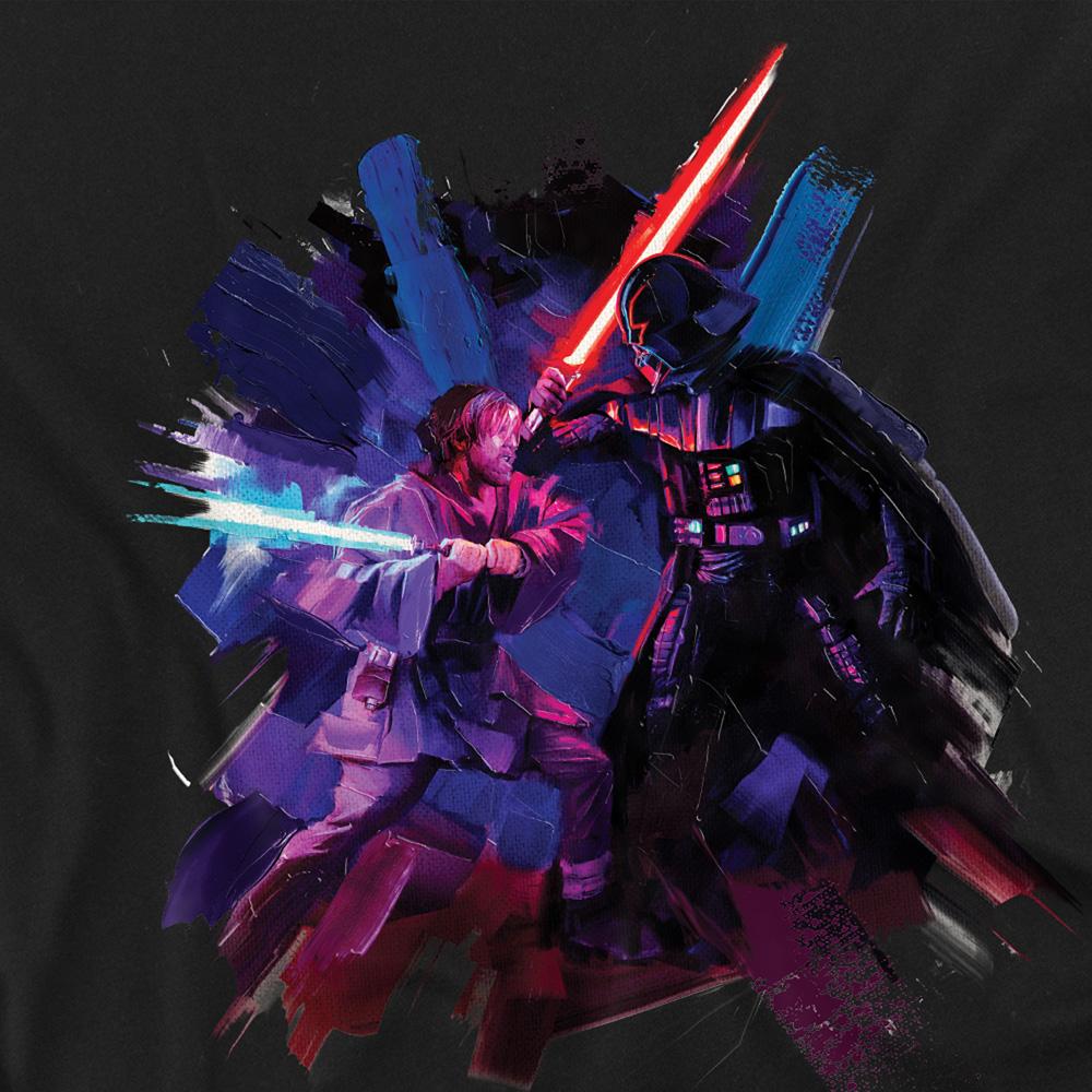 Star Wars Unisex Adult Obi Wan Kenobi Vader Painted T-Shirt