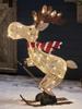 Glowing Ski Reindeer Ornaments Reindeer Lawn Decorations 3d Glowing Reindeer Ornaments with Led Lights for Christmas Decoration