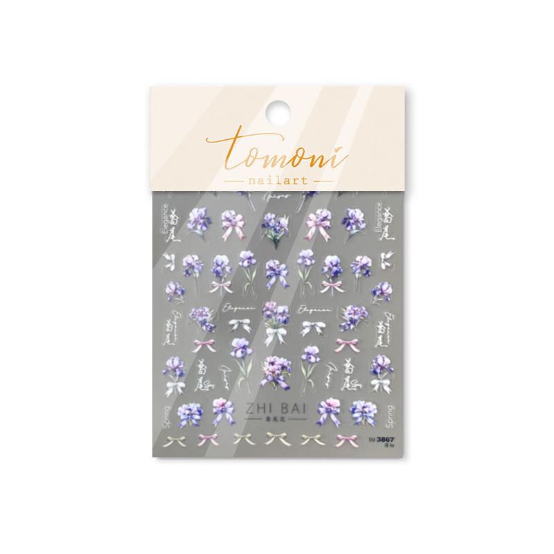 

Тонкие прочные наклейки для ногтей Flower-De-Luce Peach Blossom. Изготовление своими руками креативных декоративных наклеек. to3867