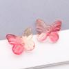 Set of 30 Colorful Transparent Glass Butterfly Charms for DIY Jewelry and Crafting