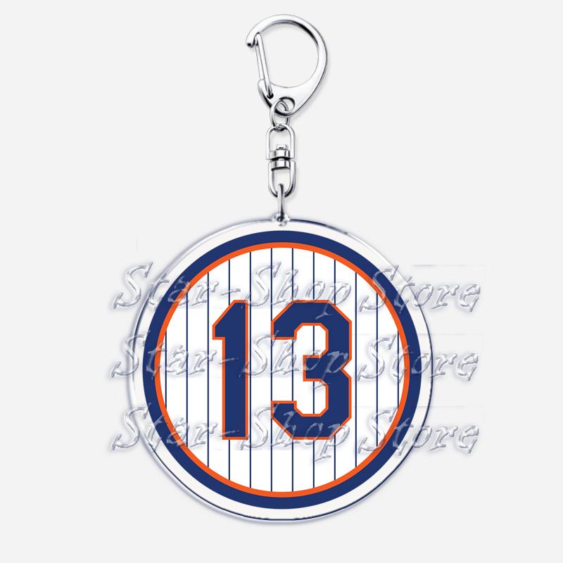 Popular Baseball Jersey Player Number Keychains for Accessories Bag New York Sports Keyrings Jewelry Friends Fans Gifts