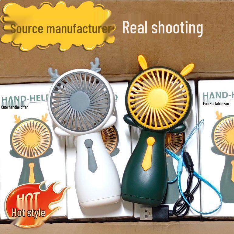 Portable Mini USB Rechargeable Handheld Fan - Model 2025, Small Gift with Logo 10 pcs random color